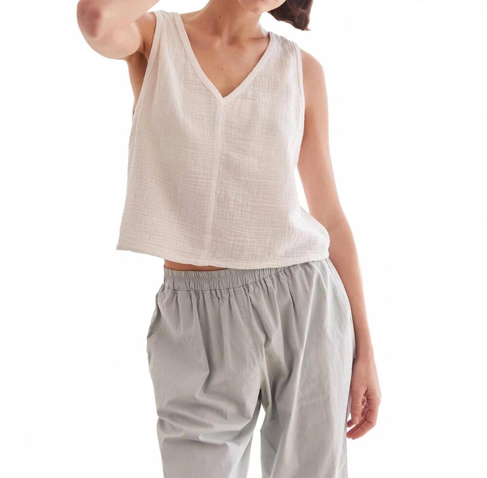 NEW IT IS WELL L.A. reversible gauze tank in natural